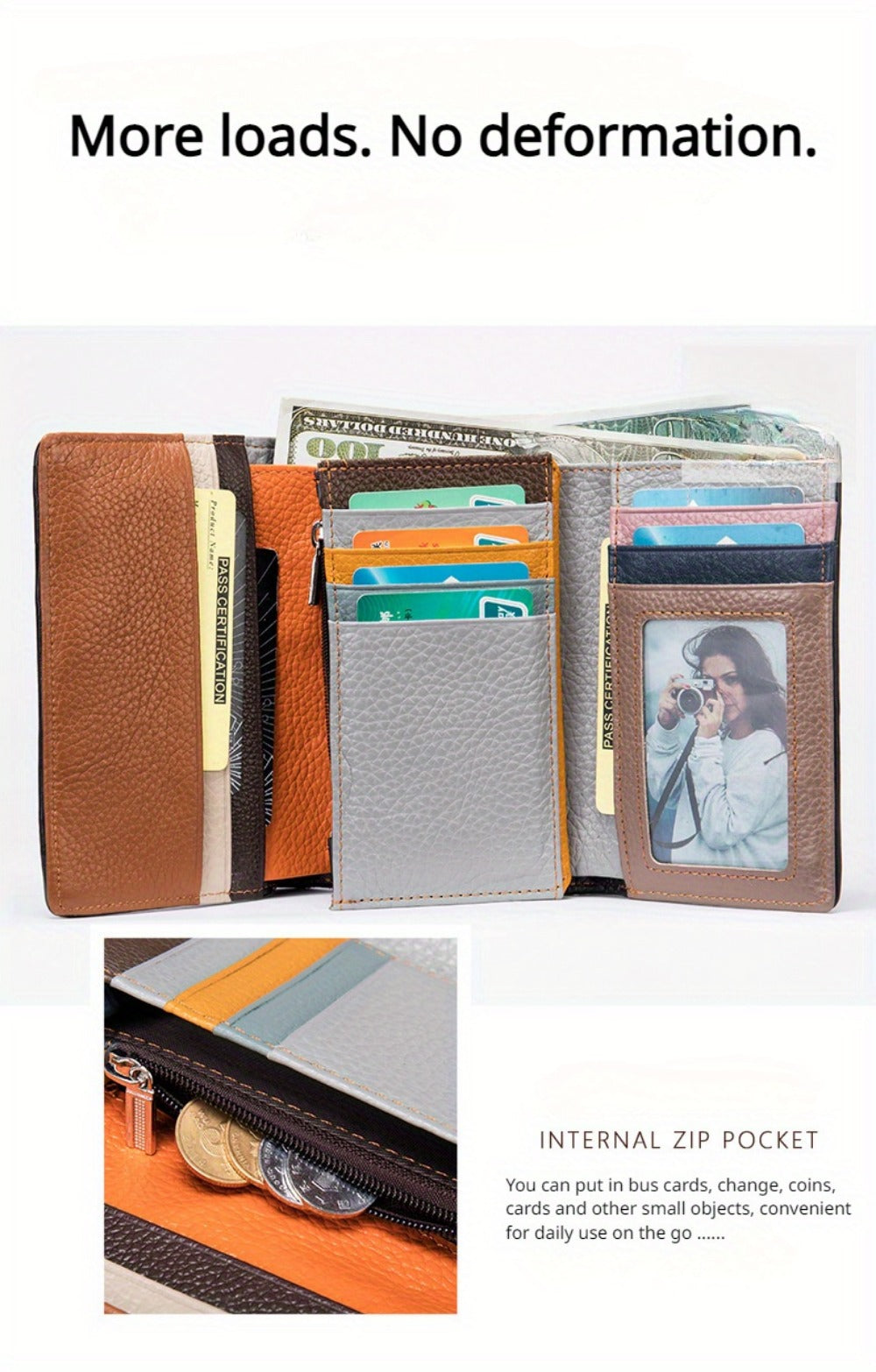 Women's Wallet – Genuine Leather, for Work – detail view 10