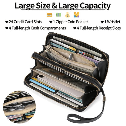 Women's Wallet – Genuine Leather, RFID Blocking, Large Capacity – detail view 6