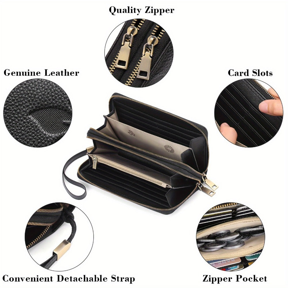 Women's Wallet – Genuine Leather, RFID Blocking, Large Capacity – detail view 8