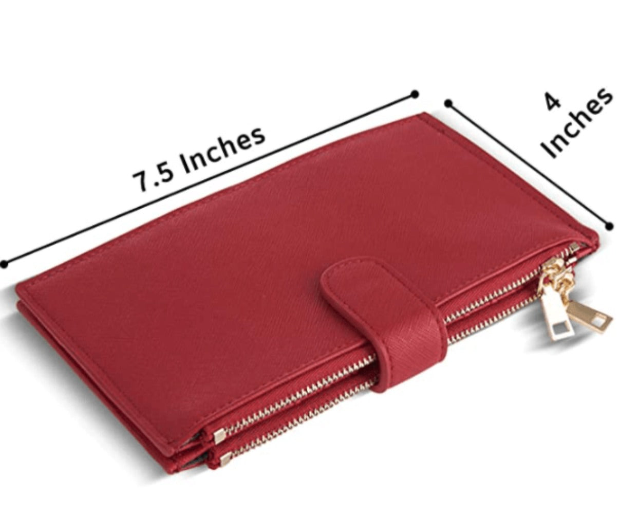 Women's Wallet – Genuine Leather, RFID Blocking, Clear – detail view 29