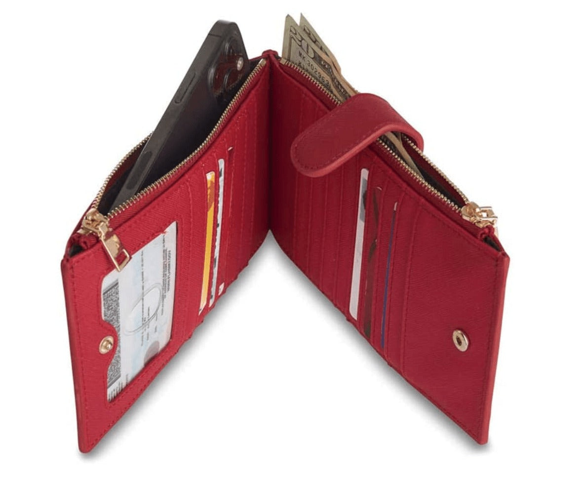 Women's Wallet – Genuine Leather, RFID Blocking, Clear – detail view 32