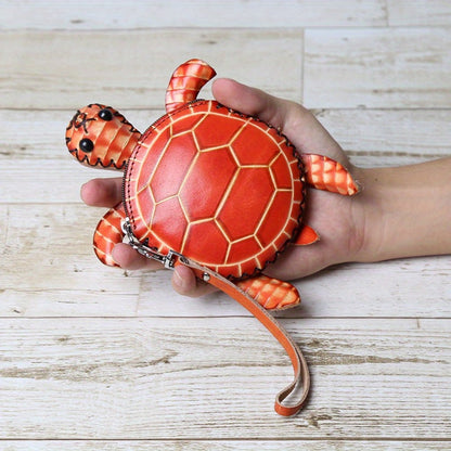 Women's Wallet – Handcrafted Retro Turtle Coin In – detail view 13