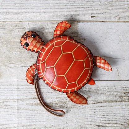 Women's Wallet – Handcrafted Retro Turtle Coin In – detail view 16