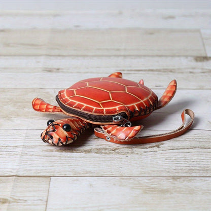Women's Wallet – Handcrafted Retro Turtle Coin In – detail view 17