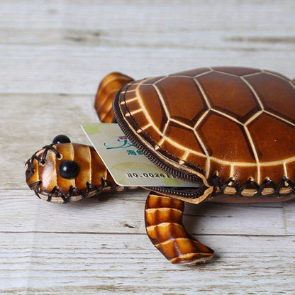 Women's Wallet – Handcrafted Retro Turtle Coin In – detail view 21