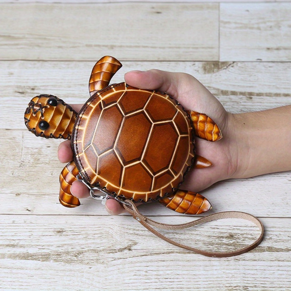 Women's Wallet – Handcrafted Retro Turtle Coin In – detail view 22