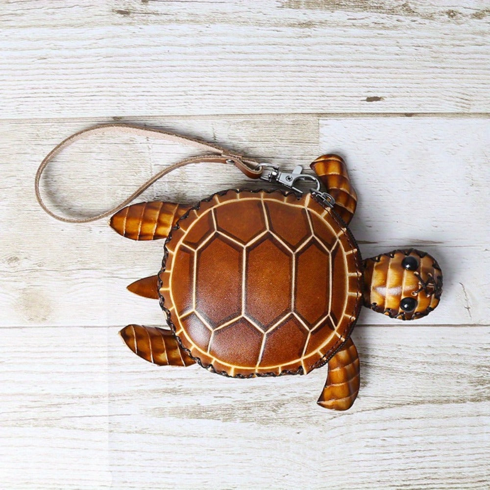 Women's Wallet – Handcrafted Retro Turtle Coin In – detail view 23