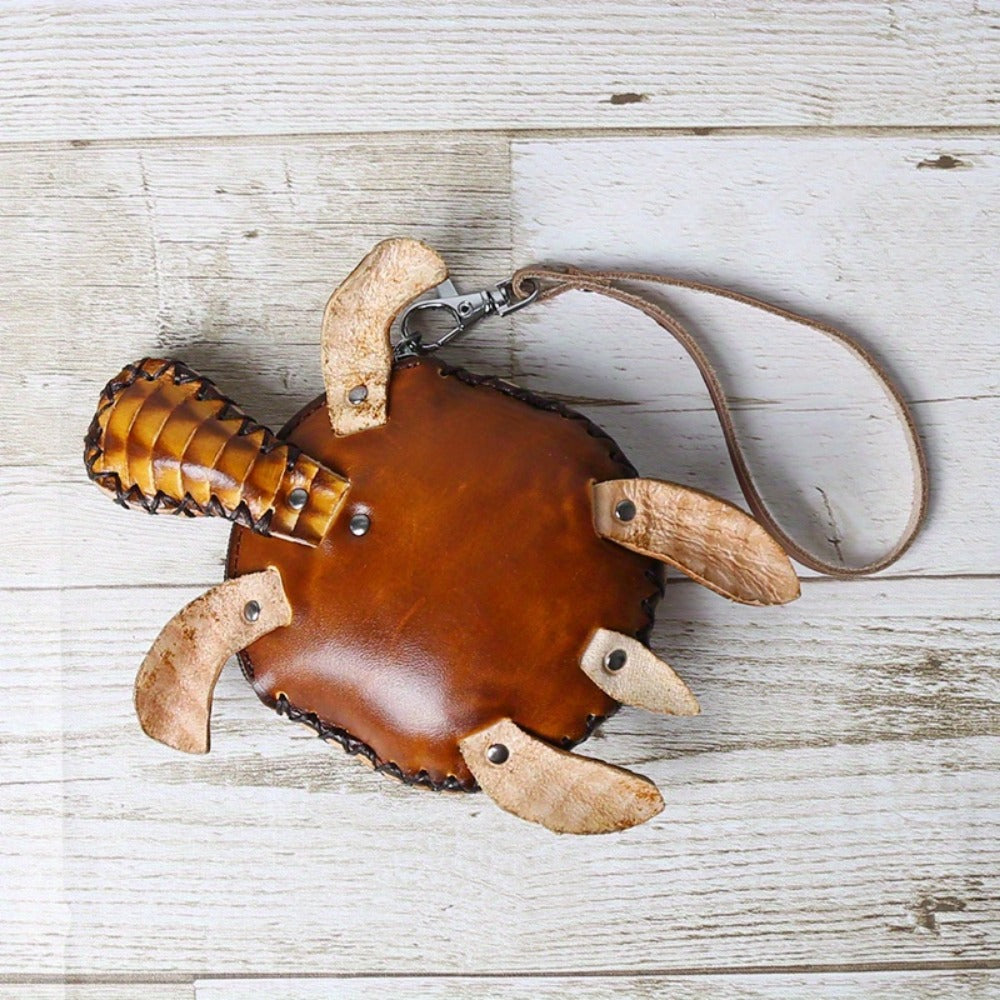 Women's Wallet – Handcrafted Retro Turtle Coin In – detail view 24