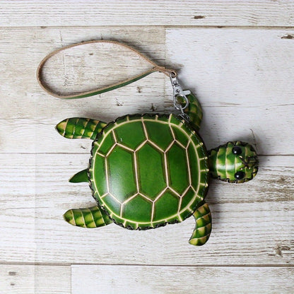 Women's Wallet – Handcrafted Retro Turtle Coin In – detail view 26