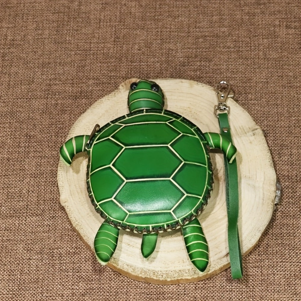 Women's Wallet – Handcrafted Retro Turtle Coin In – detail view 9