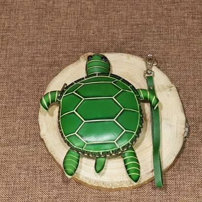 Women's Wallet – Handcrafted Retro Turtle Coin In – detail view 9