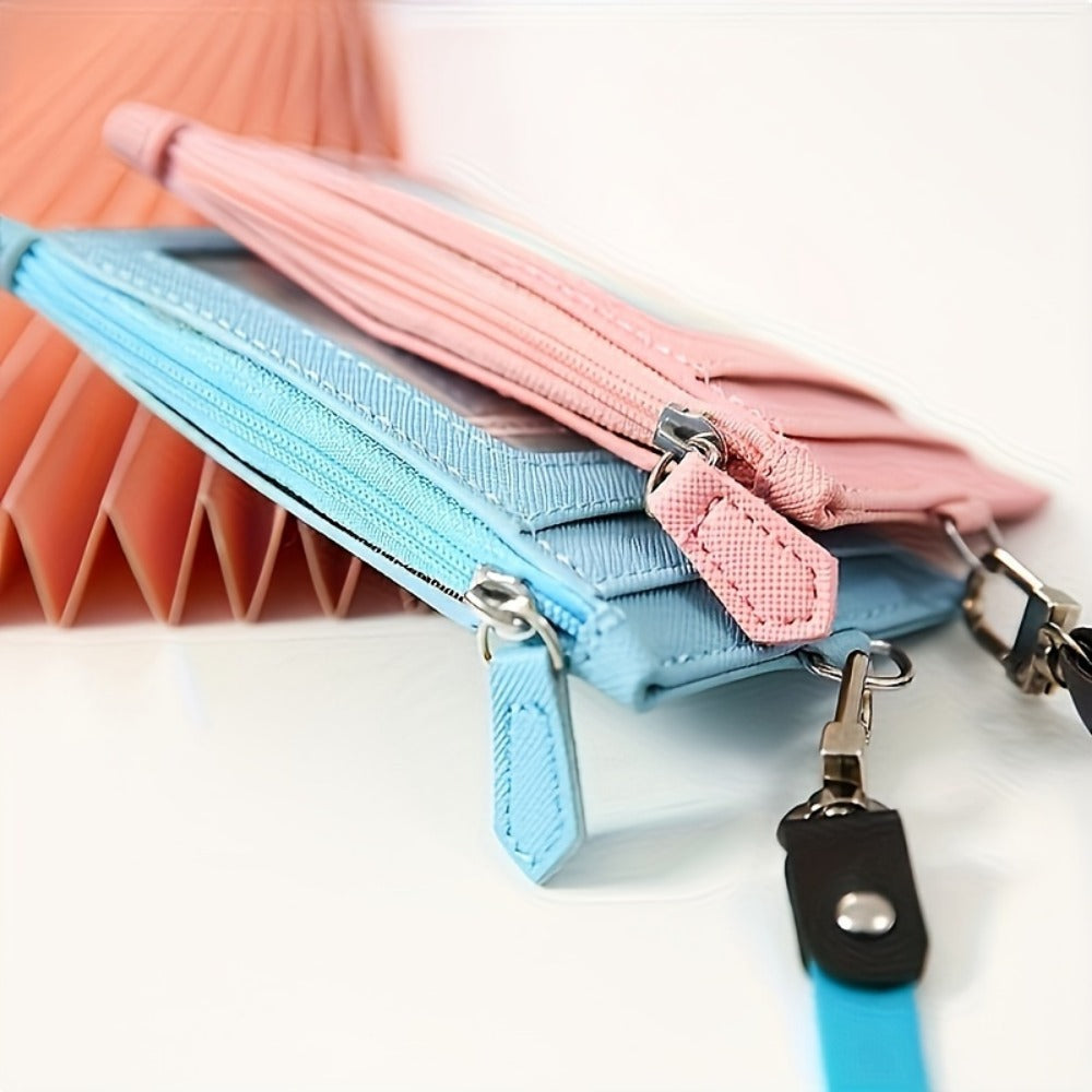 Women's Wallet – Lanyard Card Holder Faux Leather – detail view 2