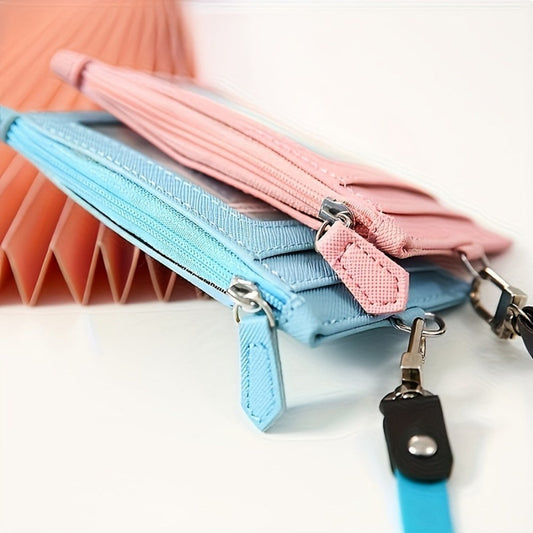 Women's Wallet – Lanyard Card Holder Faux Leather – detail view 2