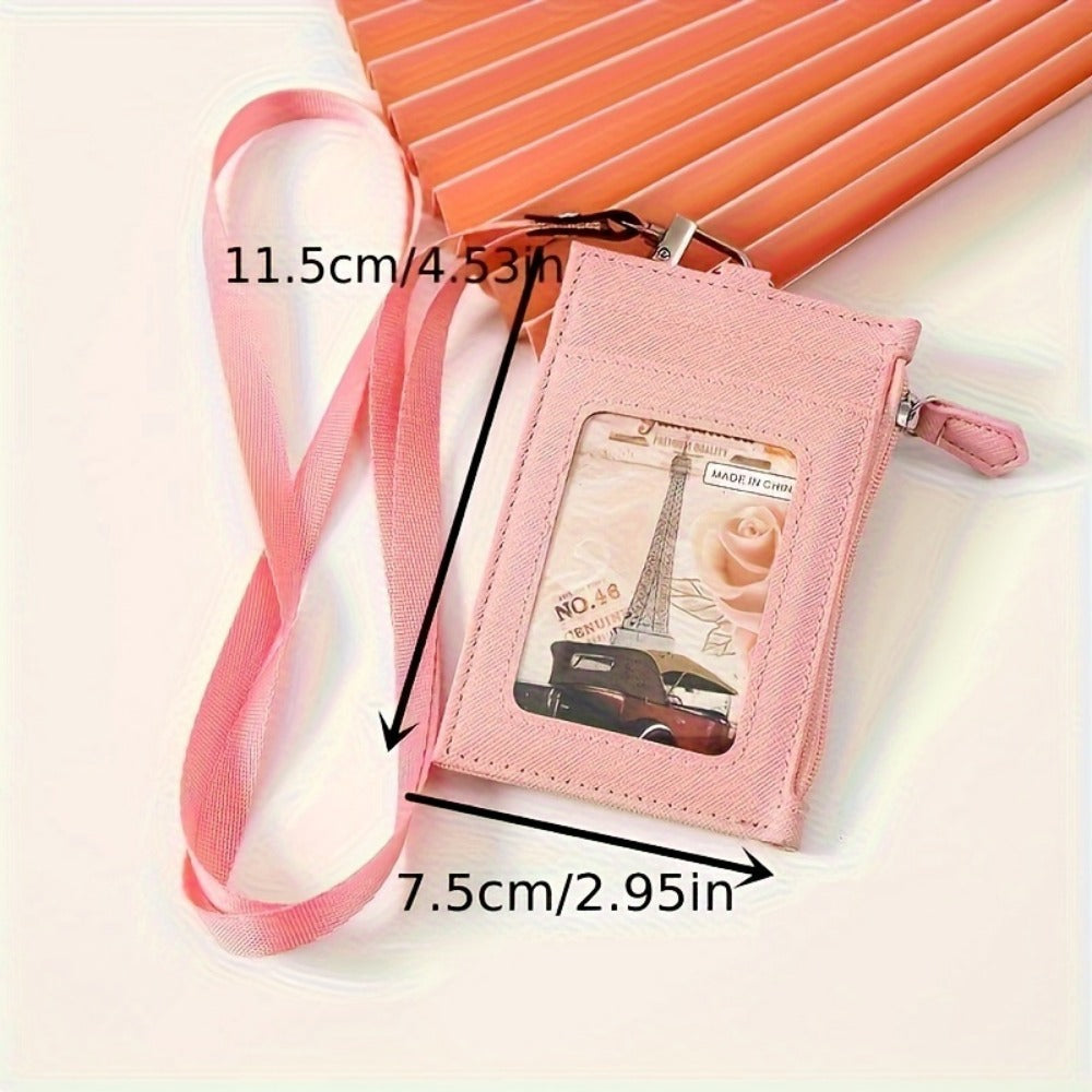 Women's Wallet – Lanyard Card Holder Faux Leather – detail view 4