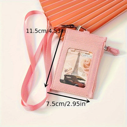 Women's Wallet – Lanyard Card Holder Faux Leather – detail view 4