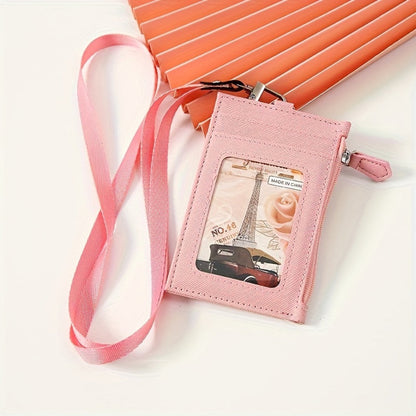 Women's Wallet – Lanyard Card Holder Faux Leather – detail view 5