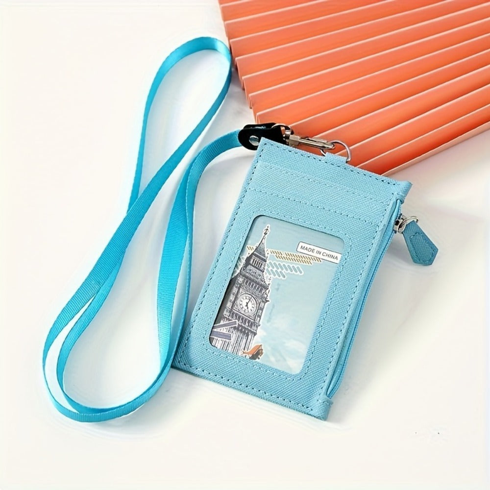 Women's Wallet – Lanyard Card Holder Faux Leather – detail view 8