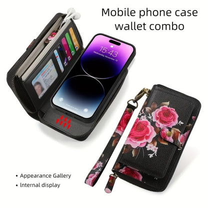 Women's Wallet – Large Capacity, Flower Pattern Long Clutch Large – detail view 9