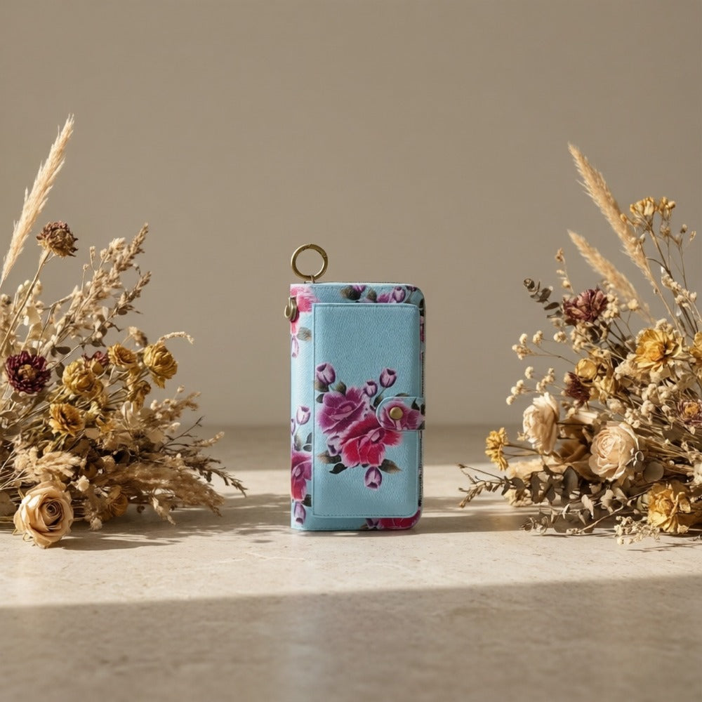 Women's Wallet – Large Capacity, Flower Pattern Long Clutch Large – detail view 6
