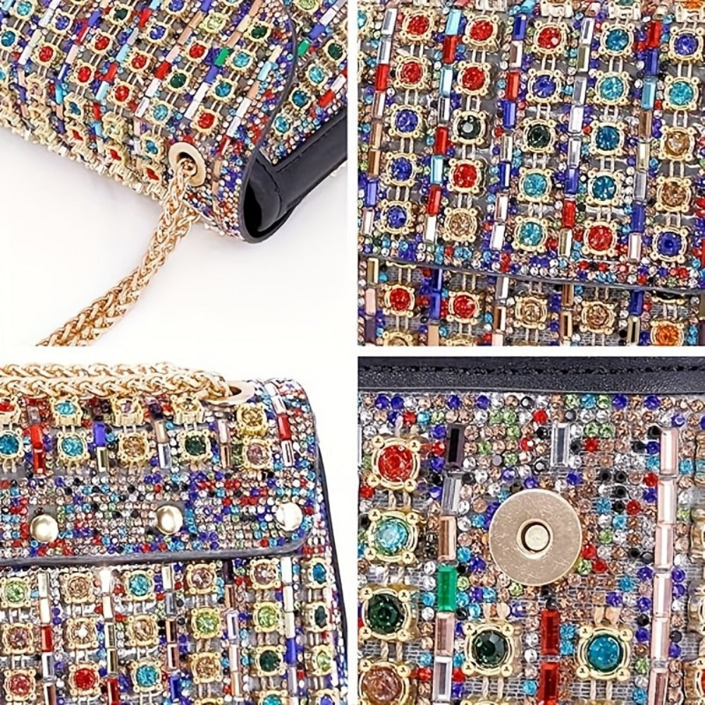 Women's Wallet – Large Capacity, Full Diamond Rhinestone Clutch Large – detail view 10