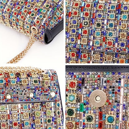 Women's Wallet – Large Capacity, Full Diamond Rhinestone Clutch Large – detail view 10
