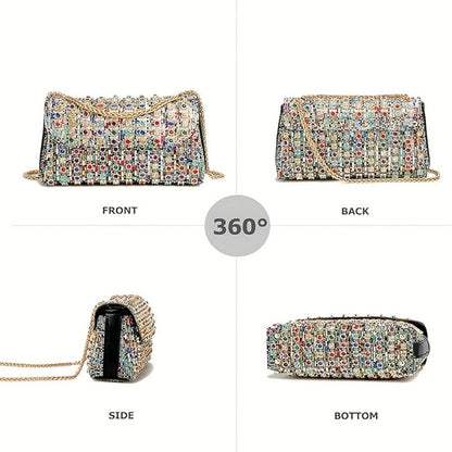 Women's Wallet – Large Capacity, Full Diamond Rhinestone Clutch Large – detail view 15