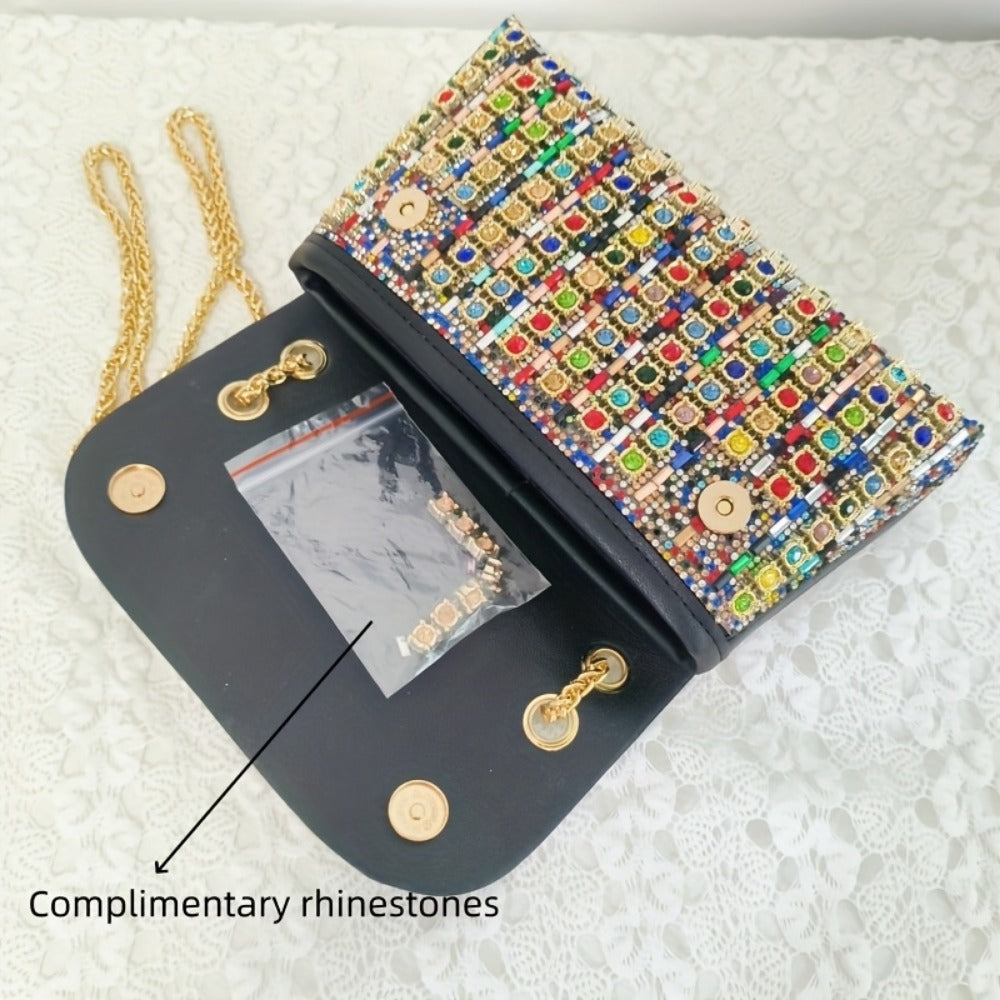 Women's Wallet – Large Capacity, Full Diamond Rhinestone Clutch Large – detail view 9