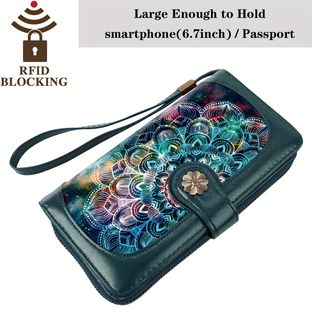 Women's Wallet – Large Capacity, Mandala Print Zipper Large Capacity – detail view 14