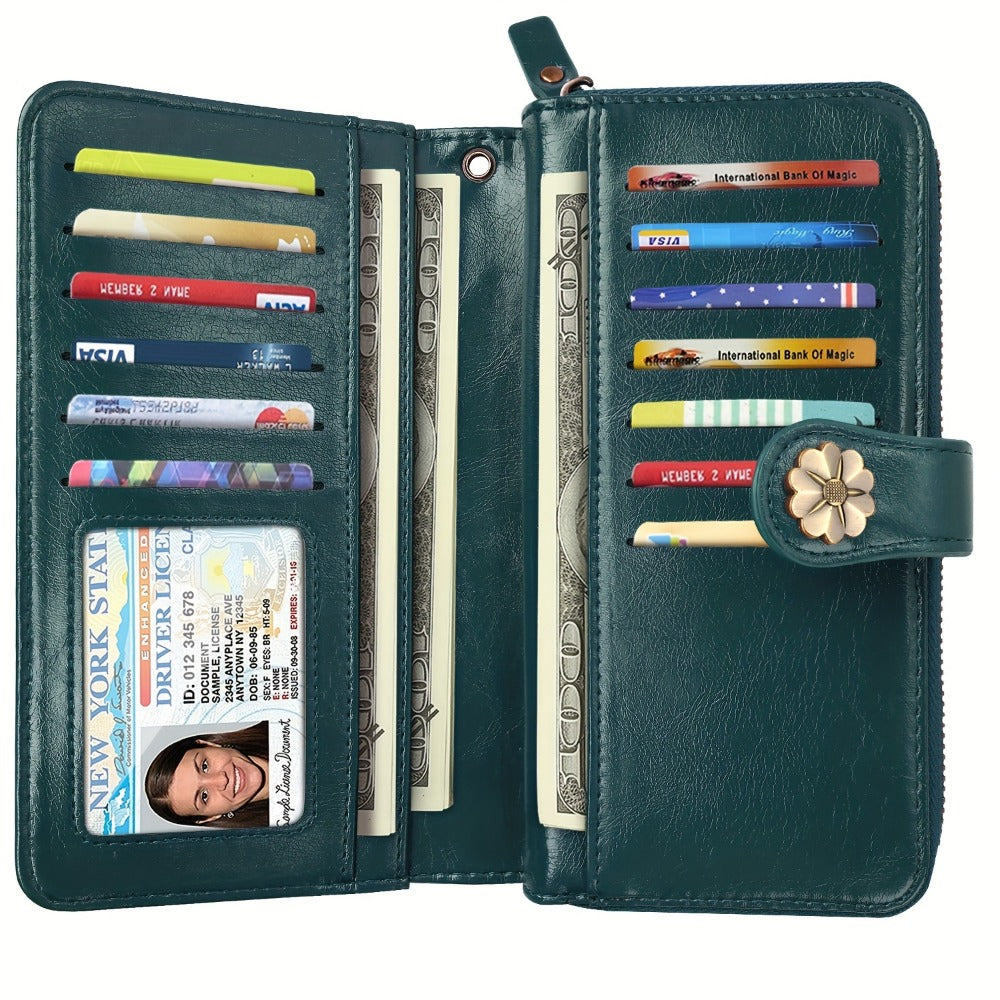 Women's Wallet – Large Capacity, Mandala Print Zipper Large Capacity – detail view 11