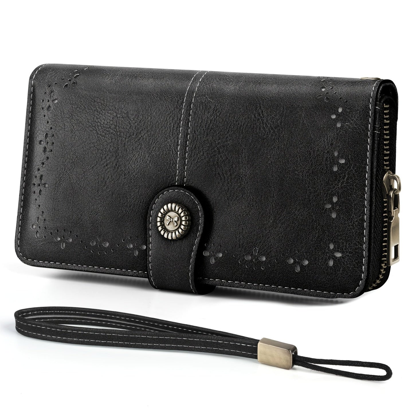 Women's Wallet – Large Capacity, Rfid Wristlet Bowknot Badge Large – front view - product view 37