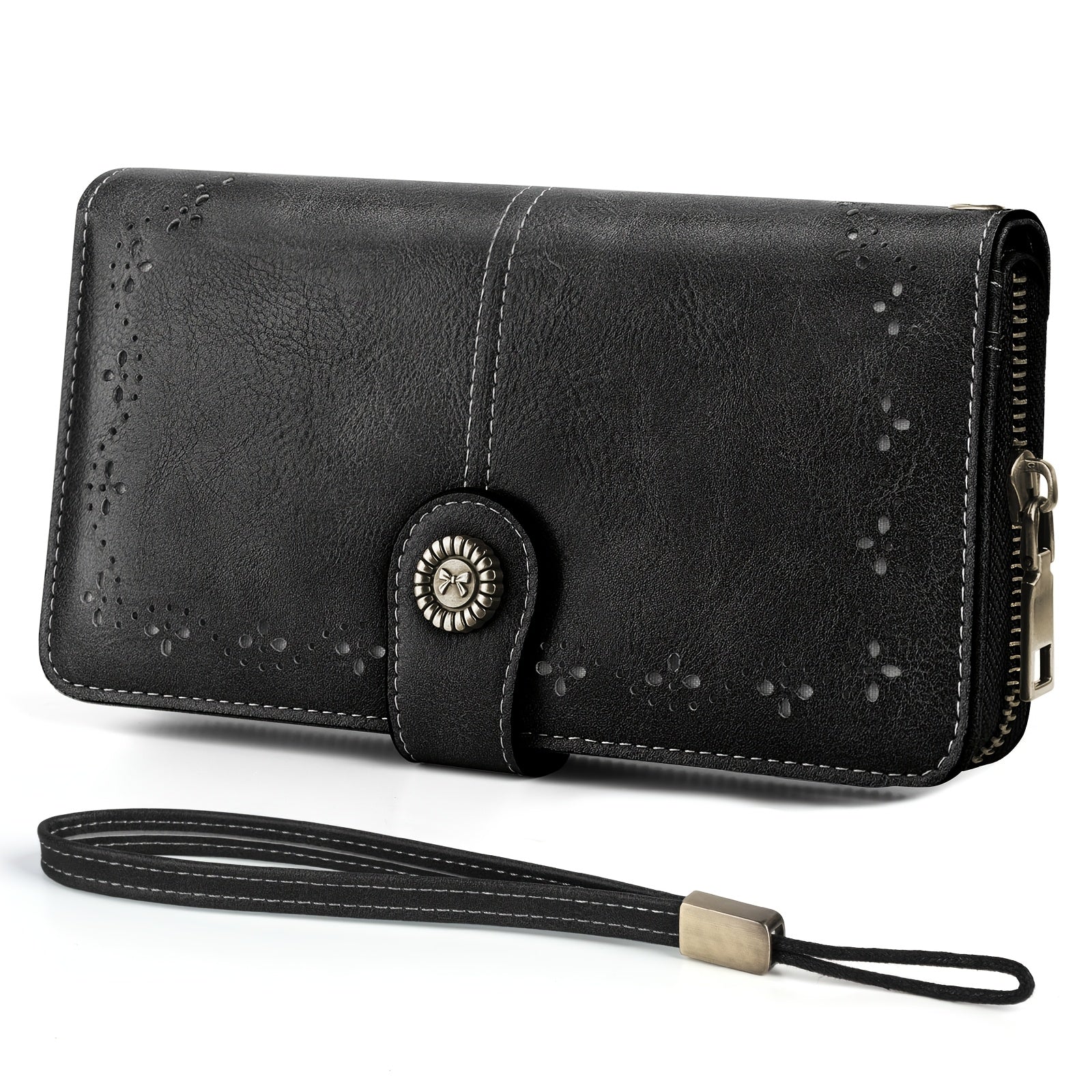 Women's Wallet – Large Capacity, Rfid Wristlet Bowknot Badge Large – front view - product view 37