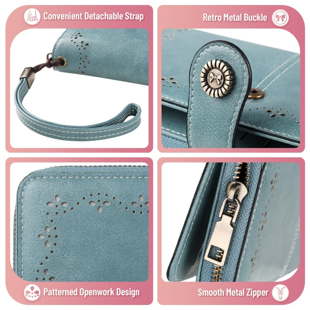 Women's Wallet – Large Capacity, Rfid Wristlet Bowknot Badge Large – detail view 41