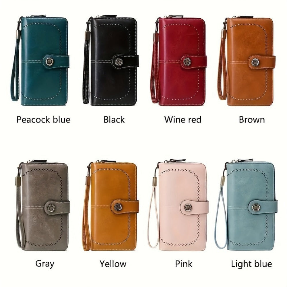 Women's Wallet – Large Capacity, Rfid Wristlet Bowknot Badge Large – front view