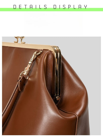 Women's Wallet – Large Metal Frame Clasp Clutch – detail view 22