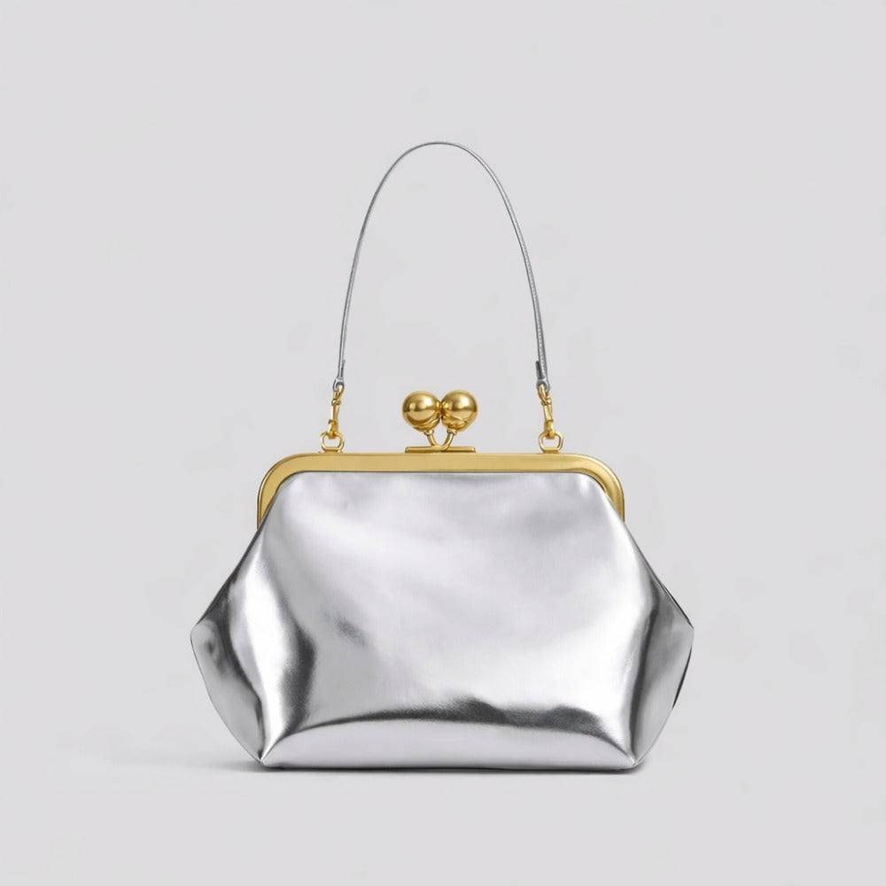 Women's Wallet – Large Metal Frame Clasp Clutch – detail view 28