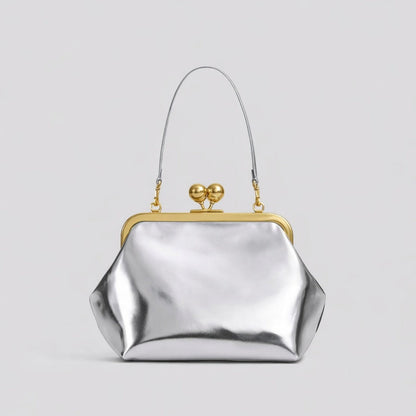Women's Wallet – Large Metal Frame Clasp Clutch – detail view 28