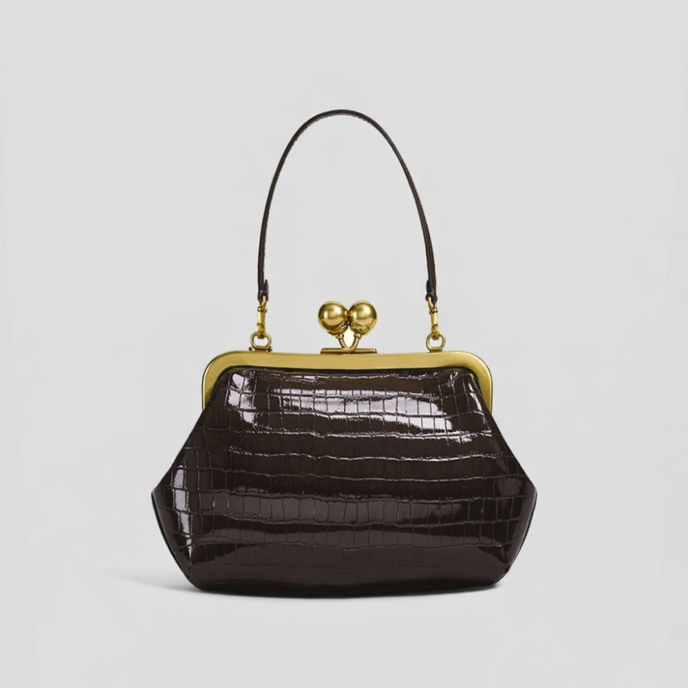 Women's Wallet – Large Metal Frame Clasp Clutch – detail view 29