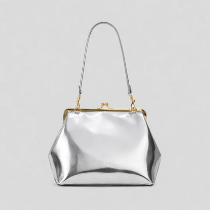 Women's Wallet – Large Metal Frame Clasp Clutch – detail view 3