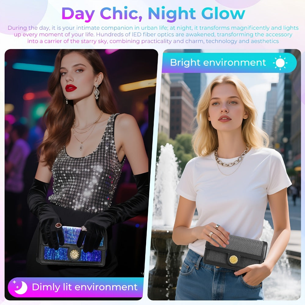 Women's Wallet – 7 Color, Led Light Up Luminous Evening – detail view 6