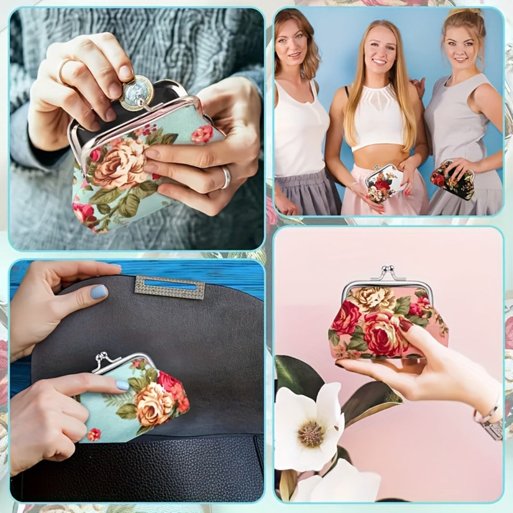 Women's Wallet – Mini, Flower Coin Set Of Small – alternate view