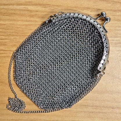 Women's Wallet – Mini, Metal Mesh Coin Chain Strap – detail view 11