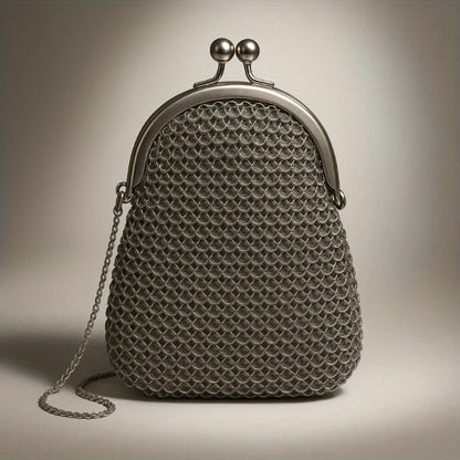 Women's Wallet – Mini, Metal Mesh Coin Chain Strap – detail view 3