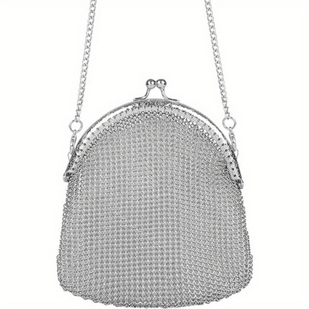 Women's Wallet – Mini, Metal Mesh Coin Chain Strap – detail view 5