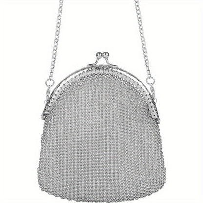 Women's Wallet – Mini, Metal Mesh Coin Chain Strap – detail view 5