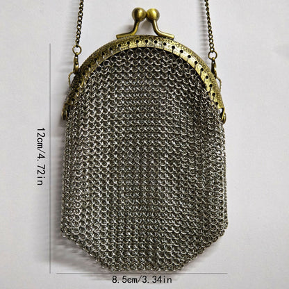 Women's Wallet – Mini, Metal Mesh Coin Chain Strap – detail view 8