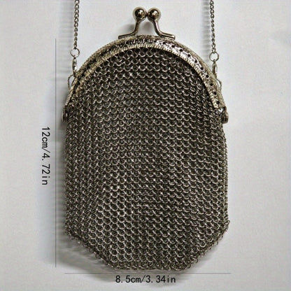 Women's Wallet – Mini, Metal Mesh Coin Chain Strap – detail view 9