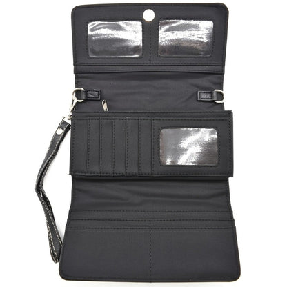 Women's Wallet – Multi-Pocket, Western Cowgirl Rhinestone Studded Set – detail view 7