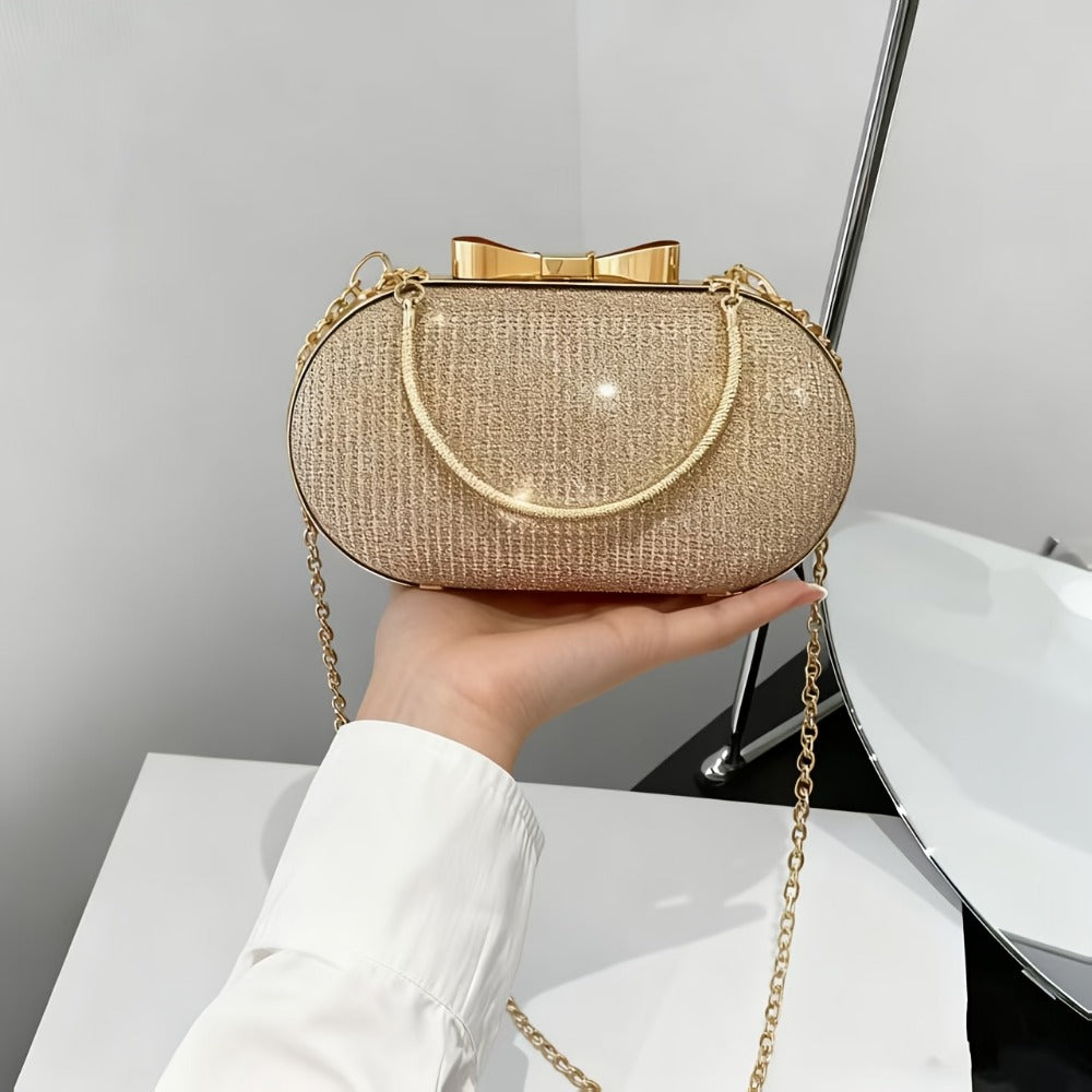Women's Wallet – Oval Glitter Evening Clutch Sparkly – detail view 11