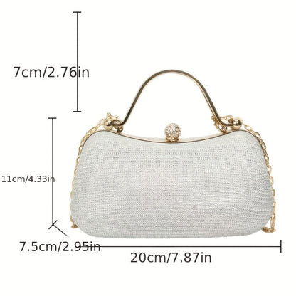 Women's Wallet – Polyester, Shining Beaded Dinner Clutch Elegant – detail view 5