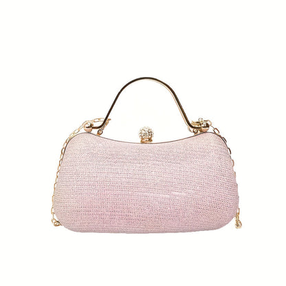 Women's Wallet – Polyester, Shining Beaded Dinner Clutch Elegant – front view - product view 11
